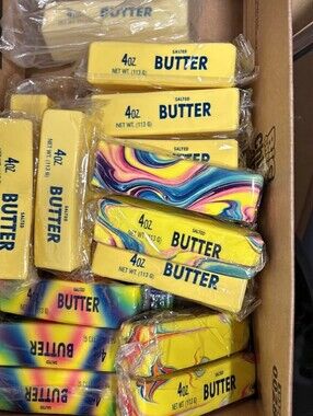 Butter Yellow Party Favor Bars with Multicolor Swirl Accent